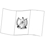 Dibujo para colorear Pintar Bandera De Guatemala Dibujo De La Bandera De Guatemala Para Colorear Online Gratis