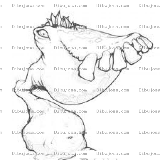 Dibujo para colorear Colorear Dinosaurio Dientudo