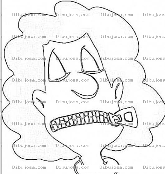Dibujo para colorear Dibujo De Mujer Callada Con Zipper En La Boca Para Pintar Y Colorear Mujer Silenciada