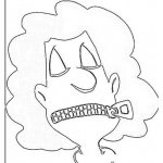 Dibujo para colorear Dibujo De Mujer Callada Con Zipper En La Boca Para Pintar Y Colorear Mujer Silenciada