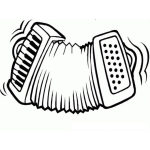 Dibujo para colorear Pianoacordeon Dibujo De Piano Acordeon Para Pintar Y Colorear Acordeonpiano Pianoacordion
