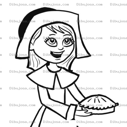 Dibujo para colorear Dibujo De Nina Con Pastelito Para Colorear
