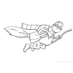 Dibujo para colorear Gordito Volador Para Pintar Y Colorear