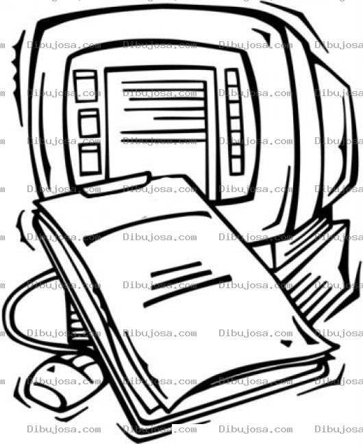 Dibujo para colorear Dibujo De Un Reporte De Computadora Para Pintar Y Colorear