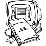 Dibujo para colorear Dibujo De Un Reporte De Computadora Para Pintar Y Colorear