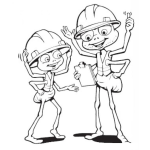 Dibujo para colorear Hormigas Trabajadoras Para Pintar Y Colorear