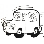 Dibujo para colorear Carro Viejo Veloz Para Pintar Y Colorear