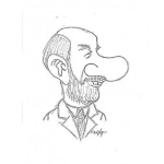 Dibujo para colorear Dibujo De Un Hombre Calvo Narizudo Para Pintar Y Colorear Pelon Narigon