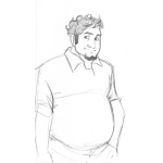 Dibujo para colorear Dibujo De Joven Gordo Para Pintar Y Colorear Hombre Panzon