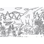 Dibujo para colorear Colorear Tiranosauro Rex