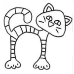 Dibujo para colorear Gato Arqueado Para Colorear