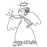 Dibujo para colorear Princesita Angelita Dibujo De Princesa Con Alas De Angel Para Colorear