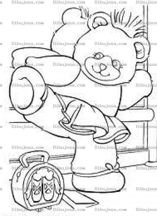 Dibujo para colorear Dibujo De Osita Baletista Para Pintar Y Colorear Osa Bailarina