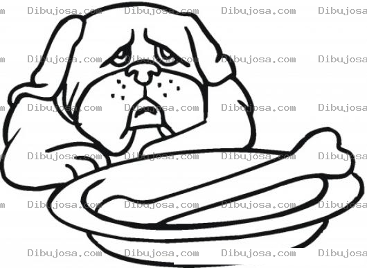 Dibujo para colorear Perro Sin Hambre Para Colorear