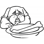 Dibujo para colorear Perro Sin Hambre Para Colorear