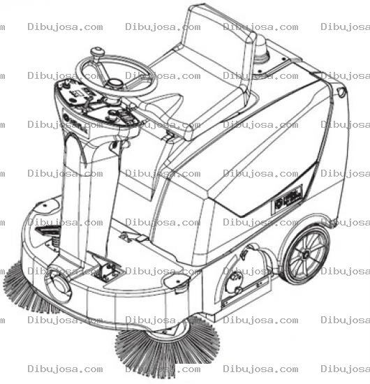 Dibujo para colorear Carrito Barredor Dibujo De Maquina Barredora Para Pintar Y Colorear Dibujo De Carro Limpiador Publico