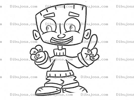 Dibujo para colorear Nino Con 4 Dedos En Sus Manos Para Pintar Y Colorear