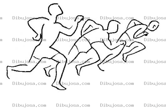 Dibujo para colorear Dibujo Del Arranque De Una Carrera Para Pintar Y Colorear Hombres Corriendo