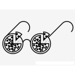 Dibujo para colorear Lentes De Pizza Para Pintar Y Colorear Anteojos De Un Pizzero