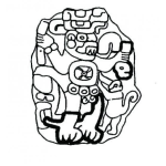 Dibujo para colorear Dibujo De Una Estela Maya Para Pintar Y Colorear Dibujomaya