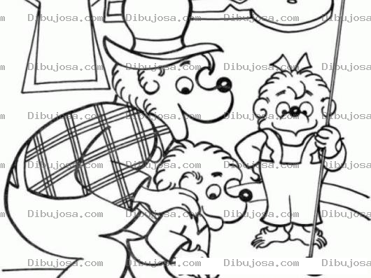Dibujo para colorear Ositos Berenstein Para Pintar Y Colorear Dibujo De La Familia De Osos Berenstain