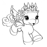 Dibujo para colorear Ibujo De Pony Con Corona Para Pintar Y Colorear
