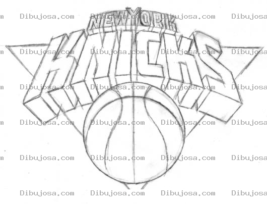 Dibujo para colorear Dibujo Del Logo De Los Knicks De Nueva York Para Pintar Y Colorear Equipo De La Nba