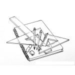 Dibujo para colorear UtilesEscolares Dibujo De Un Cuaderno de Espiral Con Reglas Escuadras Borradores Y Lapices Para Pintar Y Colorear