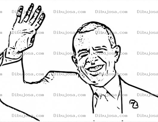 Dibujo para colorear Colorear a Porfirio Lobo presidente de Honduras en el 2011