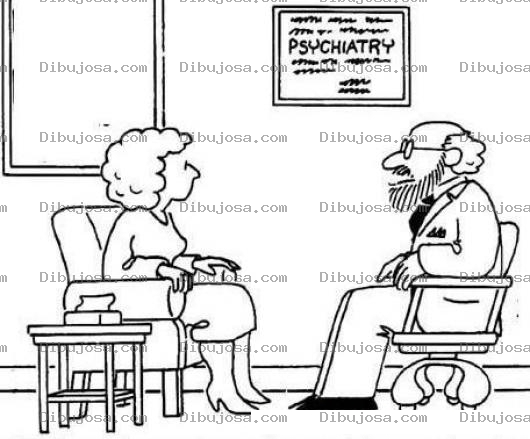 Dibujo para colorear El Psicologo Dibujo De Mujer Visitando Al Psiquiatra Para Pintar Y Colorear Sicologo Siquiatra Loquero Atendiendo A Una Mujer Con Taras