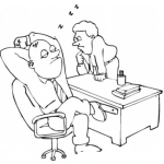 Dibujo para colorear Dormir Con Ojos Abiertos Dibujo De Jefe Durmiendo Con Los Ojos Abiertos Para Pintar Y Colorear