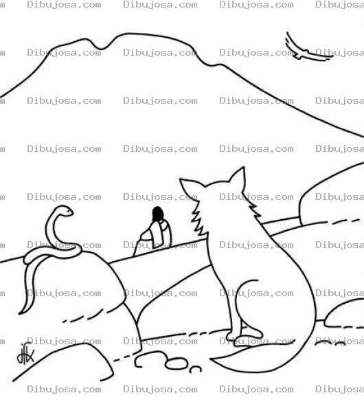 Dibujo para colorear Montanas Del Peru Dibujo De Una Culebra Peruana Un Zorro Peruano Y Una Aguila Peruana Para Pintar Y Colorear