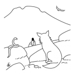 Dibujo para colorear Montanas Del Peru Dibujo De Una Culebra Peruana Un Zorro Peruano Y Una Aguila Peruana Para Pintar Y Colorear