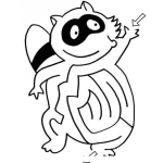Dibujo para colorear Juego Del Laberinto De Mapache Para Pintar Y Colorear