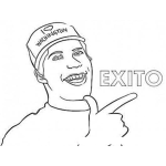 Dibujo para colorear EXITO Dibujo Del Looser De Open English Para Pintar Y Colorear Latino Con Gorra De I LIVE WACHINGTON