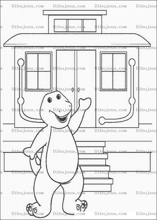 Dibujo para colorear La casita de Barney