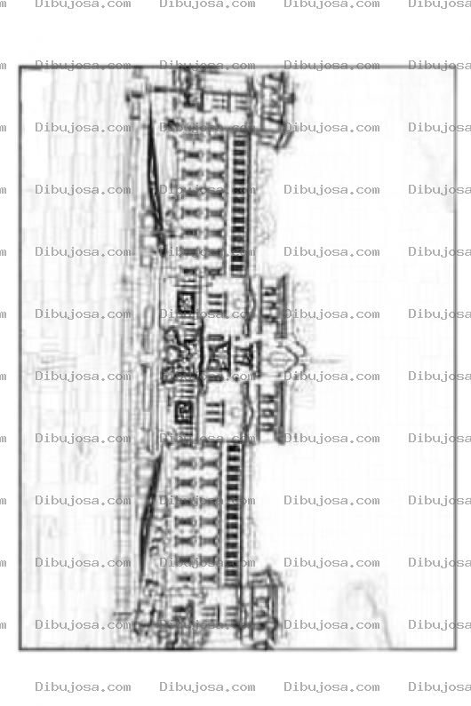 Dibujo para colorear Palacio Nacional De La Cultura De Guatemala Para Colorear