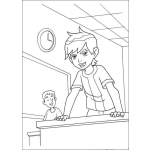 Dibujo para colorear Dibujo De Ben 10 En Clase Para Colorear