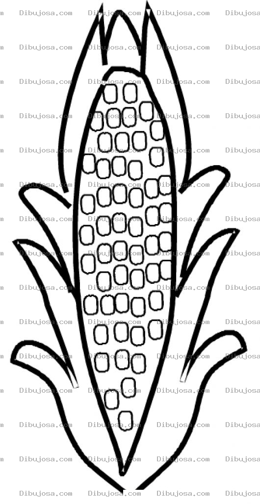 Dibujo para colorear Elote Cocido Para Colorear