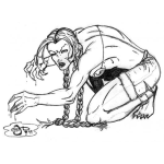 Dibujo para colorear Dibujo De Mujer Salvaje E Ignorante Para Pintar Y Colorear