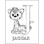 Dibujo para colorear Colorear Letra Jota De Jaguar