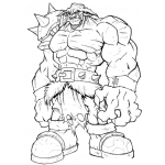 Dibujo para colorear Colorear Moustruo Guerrero