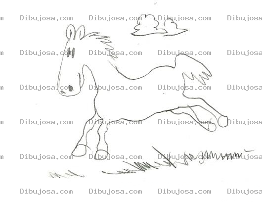Dibujo para colorear Colorear Caballito Galopante