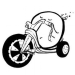 Dibujo para colorear Huevoenmoto Dibujo De Huevo En Moto Para Colorear Huevito Con Triciclo Bigwheel