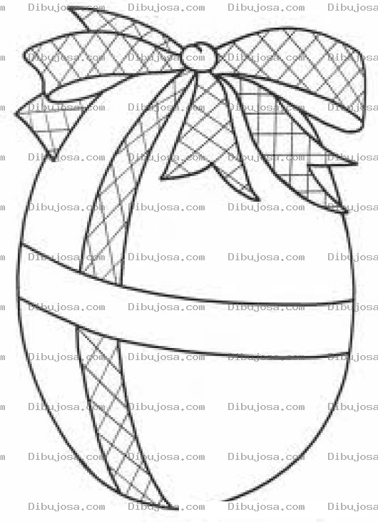 Dibujo para colorear In Regalo Deahuevo Dibujo De Un Huevo Envuelto Como In Regalo Para Colorear