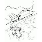 Dibujo para colorear Dibujo De Un Avion Despegando De Un Barco Lanza Aviones Para Pintar Y Colorear