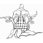 Dibujo para colorear Hombredemaiz dibujo de un hombre de maiz para pintar y colorear a un super chapin formado en guatemala a puro maiz