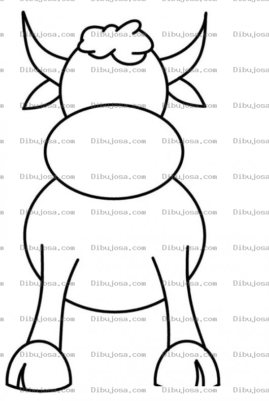 Dibujo para colorear Dibujo Para Completar Dibujo De Una Vaca Sin Cara Para Dibujarle Los Ojos La Nariz La Boca Las Ubres Las Machas Y La Cola