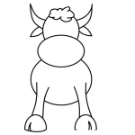 Dibujo para colorear Dibujo Para Completar Dibujo De Una Vaca Sin Cara Para Dibujarle Los Ojos La Nariz La Boca Las Ubres Las Machas Y La Cola