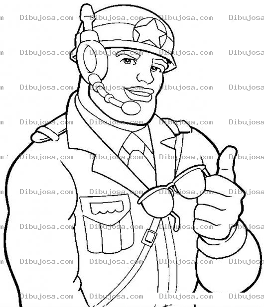 Dibujo para colorear Soldadoguapo Dibujo De Un Soldado Guapo Para Pintar Y Colorear Capitan Apuesto